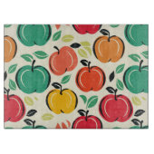 Mid-Century Modern Apple Orchard Glass Snijplank (Voorkant)