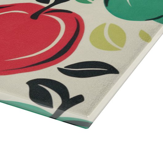 Mid-Century Modern Apple Orchard Glass Snijplank (Hoek)