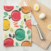 Mid-Century Modern Apple Retro Orchard Theedoek (Quarter Fold)