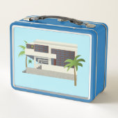 Mid Century Modern Architecture Metal Lunch Box (Achterkant)