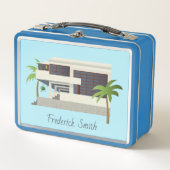 Mid Century Modern Architecture Metal Lunch Box (Voorkant)