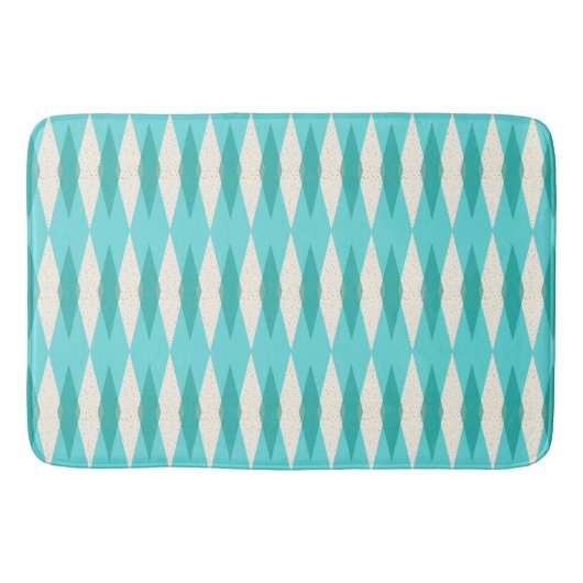 Mid Century Modern Argyle Bath Mat (Voorkant)