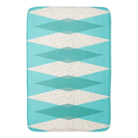 Mid Century Modern Argyle Bath Mat (Voorkant Verticaal)