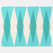 Mid Century Modern Argyle Fleece Blanket (Voorkant (Horizontaal))