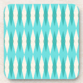 Mid Century Modern Argyle Hard Plastic Onderzetter (Voorkant)