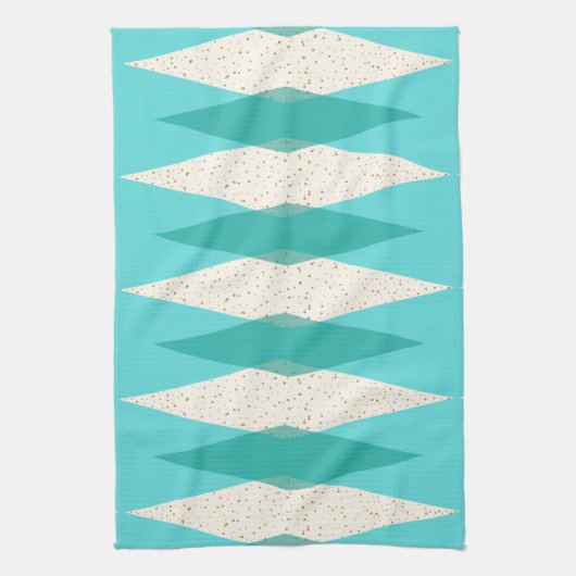 Mid Century Modern Argyle Kitchen Towel Theedoek (Verticaal)