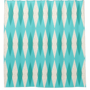 Mid Century Modern Argyle Shower Curtain Douchegordijn
