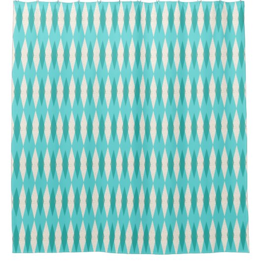 Mid Century Modern Argyle Shower Curtain Douchegordijn (Voorkant)