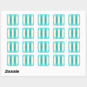 Mid Century Modern Argyle Square Stickers (Vel)