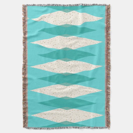 Mid Century Modern Argyle Throw Blanket Deken (Voorkant Verticaal)