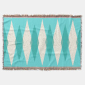 Mid Century Modern Argyle Throw Blanket Deken (Voorkant)