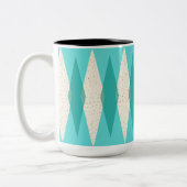 Mid Century Modern Argyle Two Tone Mok (Links)