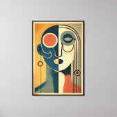 Mid Century Modern Art Abstract non-conforming Canvas Afdruk (Voorkant)