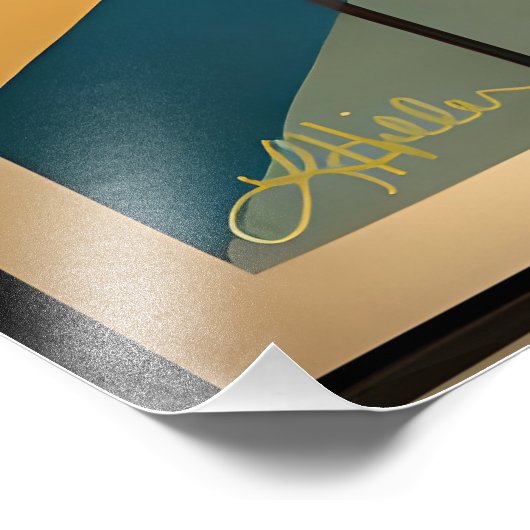 Mid Century Modern Art Abstract non-conforming Foto Afdruk (Hoek)