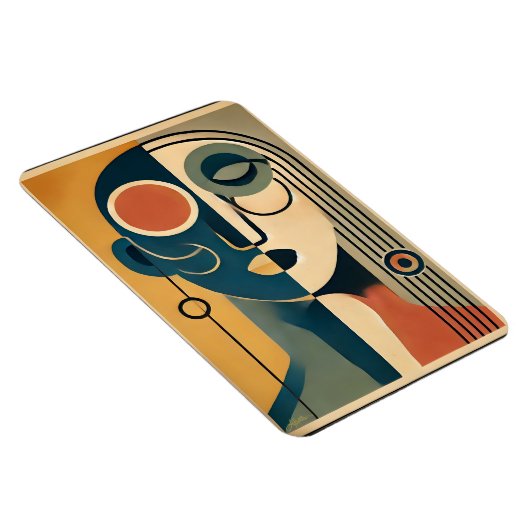 Mid Century Modern Art Abstract non-conforming Magneet (Rechterzijde)