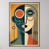 Mid Century Modern Art Abstract non-conforming Poster (Voorkant)