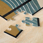 Mid Century Modern Art Beach Sunrise Legpuzzel (Zijkant)