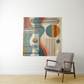 Mid Century Modern Art Beach Sunrise Wandkleed (In Situ (horizontaal))