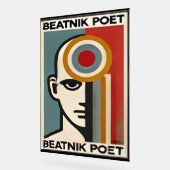 Mid Century Modern Art Beatnik Poet Acryl Bord (Hoek)