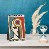 Mid Century Modern Art Beatnik Poet Fotoplaat (Zijkant)