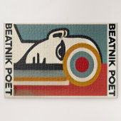 Mid Century Modern Art Beatnik Poet Legpuzzel (Horizontaal)