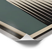 Mid Century Modern Art De grijze kat Perfect Poster (Hoek)