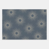 Mid Century Modern Art Deco Shapes Navy and Gold Inpakpapier Vel (Voorkant 2)