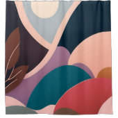 Mid-Century Modern Art Douchegordijn - Verhoog je (Voorkant)