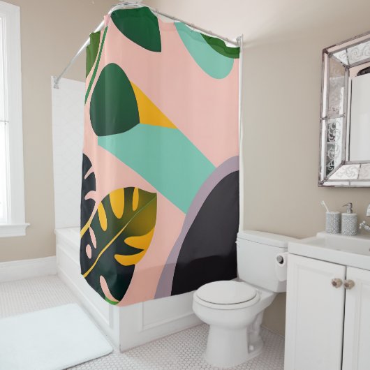 Mid-Century Modern Art Douchegordijn - Verhoog je (In situ)