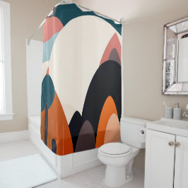 Mid-Century Modern Art Douchegordijn - Verhoog je