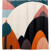 Mid-Century Modern Art Douchegordijn - Verhoog je (Voorkant)
