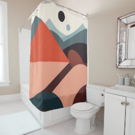 Mid-Century Modern Art Douchegordijn - Verhoog je