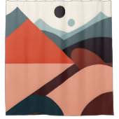 Mid-Century Modern Art Douchegordijn - Verhoog je (Voorkant)
