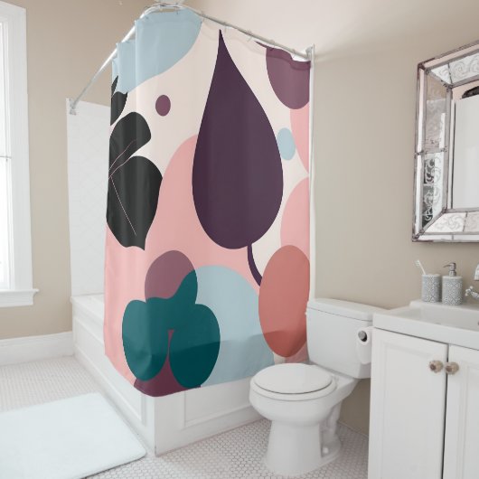Mid-Century Modern Art Douchegordijn - Verhoog je (In situ)