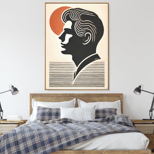 Mid Century Modern Art He Follows The Sun Canvas Afdruk (Insitu (Slaapkamer))