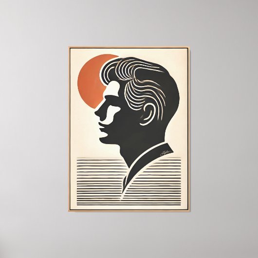 Mid Century Modern Art He Follows The Sun Canvas Afdruk (Voorkant)