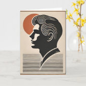 Mid Century Modern Art He Follows The Sun Kaart (Gele Bloem)