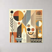 Mid Century Modern Art Herfst Oogst Canvas Afdruk (Voorkant)