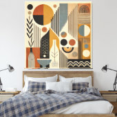 Mid Century Modern Art Herfst Oogst Canvas Afdruk (Insitu (Slaapkamer))