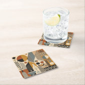 Mid Century Modern Art Herfst Oogst Kartonnen Onderzetters (Insitu)