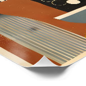 Mid Century Modern Art Herfst Oogst Perfect Poster (Hoek)