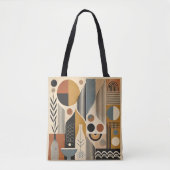 Mid Century Modern Art Herfst Oogst Tote Bag (Voorkant)