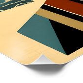 Mid Century Modern Art Man met een baret Perfect Poster (Hoek)