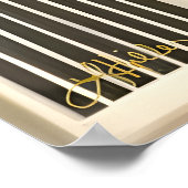 Mid Century Modern Art Mountain Lake Sunrise Poster (Hoek)