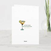 Mid Century Modern Art Mountain Sunrise Martini Kaart (Achterkant)