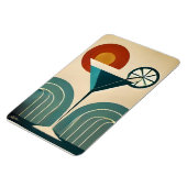 Mid Century Modern Art Mountain Sunrise Martini Magneet (Linkerzijde)