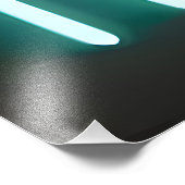 Mid Century Modern Art Neon Sign Design Foto Afdruk (Hoek)