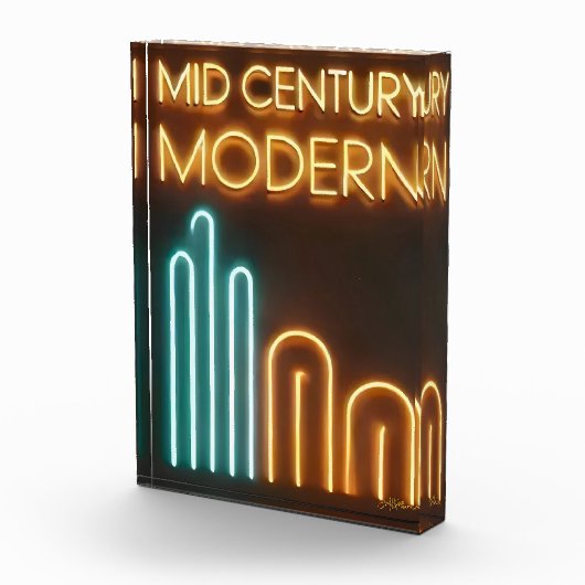 Mid Century Modern Art Neon Sign Design Fotoblokken (Rechts)