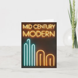 Mid Century Modern Art Neon Sign Design Kaart