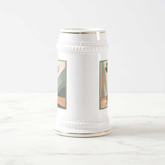 Mid Century Modern Art Shamrock Martini Sláinte! Bierpul (Center)